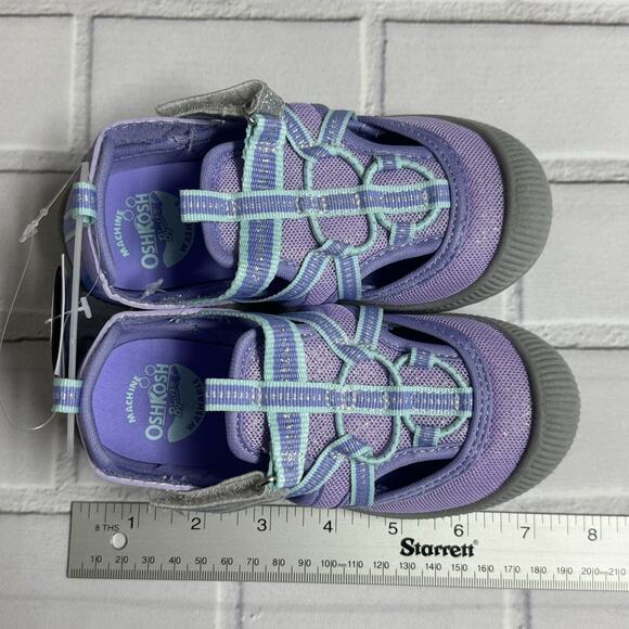OshKosh Everplay Flexible Outsole Bump Toe Sandal Purple Lilac Toddler Size 10 - Picture 4 of 8